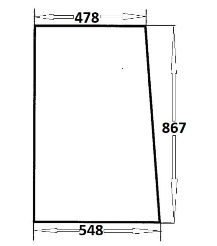 Szyba drzwi lewe do ciągnika Ursus (135)