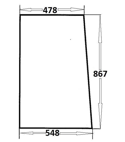 Szyba drzwi lewe do ciągnika Ursus (135)