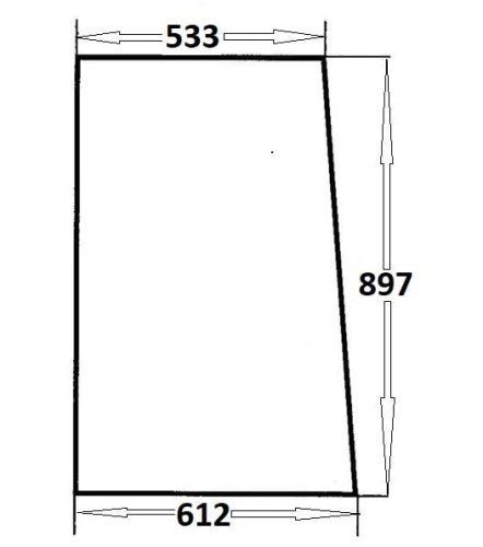 Szyba boczna lewa, prawa lub drzwi prawe do ciągnika Ursus (136)