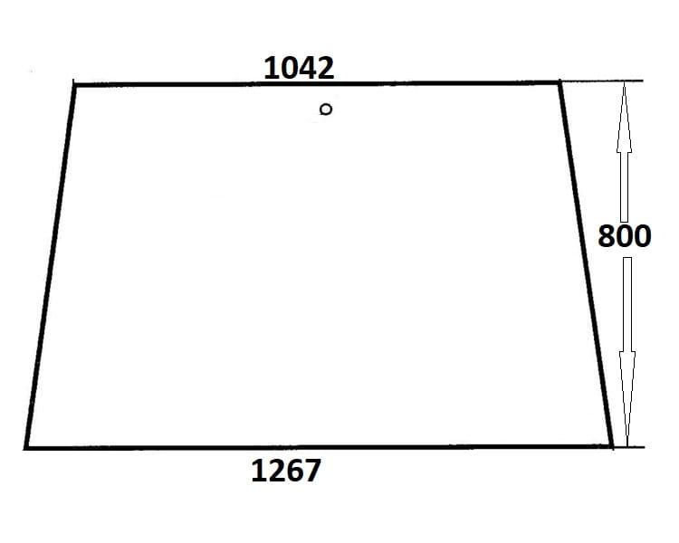 Szyba przednia do ciągnika Ursus (299)