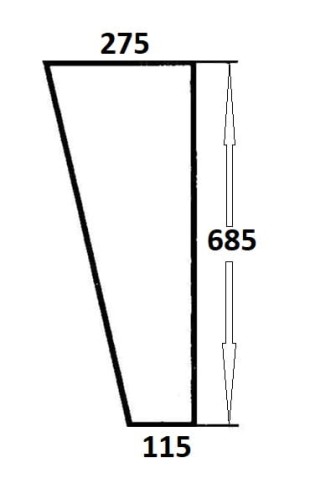 Szyba przednia dolna lewa, prawa do ciągnika Ursus (304)