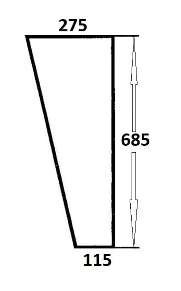 Szyba przednia dolna lewa, prawa do ciągnika Ursus (304)