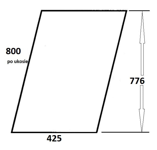 Szyba drzwi górna lewa prawa do ciągnika Ursus C-330 kabina Sokółka (302)