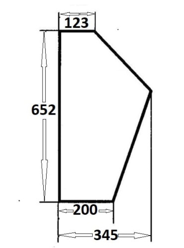 Szyba drzwi dolna lewa, prawa do ciągnika Ursus (303)
