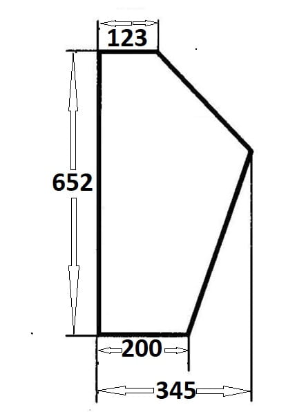 Szyba drzwi dolna lewa, prawa do ciągnika Ursus (303)