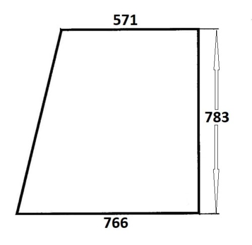 Szyba boczna lewa, prawa do ciągnika Ursus C-330 kabina Sokółka (300)