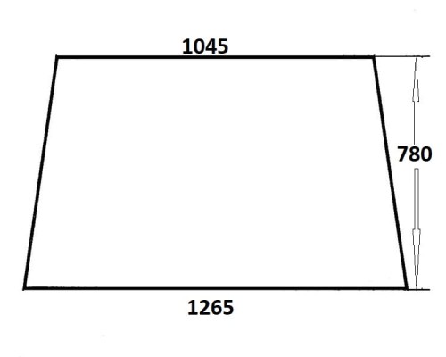 Szyba tylna do ciągnika Ursus C-330 kabina Sokółka (301)