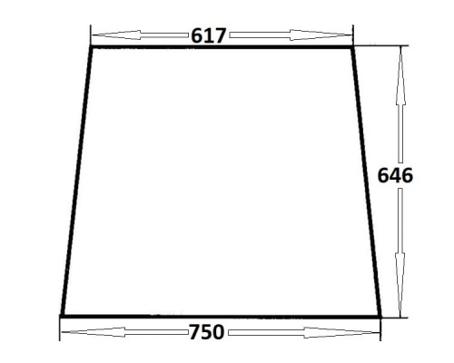 Szyba boczna lewa, prawa do ciągnika Ursus (784a)