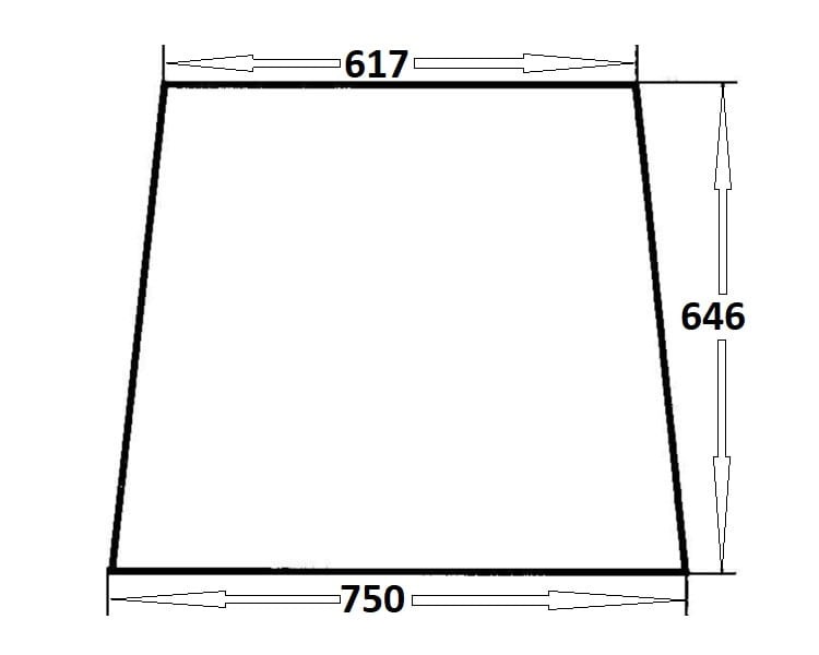Szyba boczna lewa, prawa do ciągnika Ursus (784a)