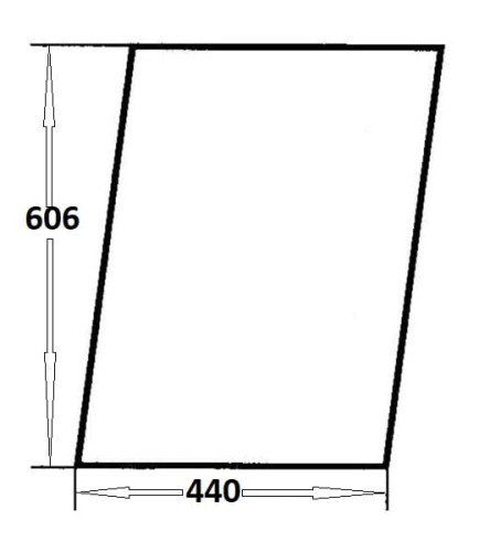Szyba drzwi górna lewa, prawa do ciągnika Ursus (786)