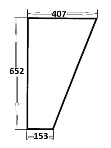 Szyba drzwi dolna lewa, prawa do ciągnika Ursus (787)