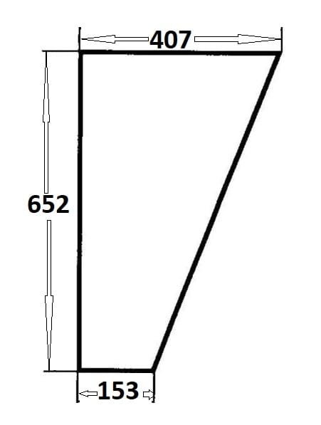 Szyba drzwi dolna lewa, prawa do ciągnika Ursus (787)