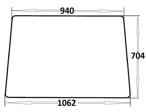 szyba przednia do ciągnika Massey Ferguson (873)