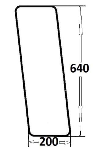 szyba przednia dolna  lewa, prawa do ciągnika Massey Ferguson (874)