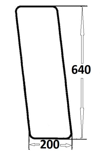 szyba przednia dolna  lewa, prawa do ciągnika Massey Ferguson (874)