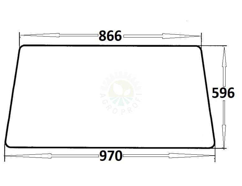 Szyba tylna do ciągnika Massey Ferguson 1699452M2 (879)