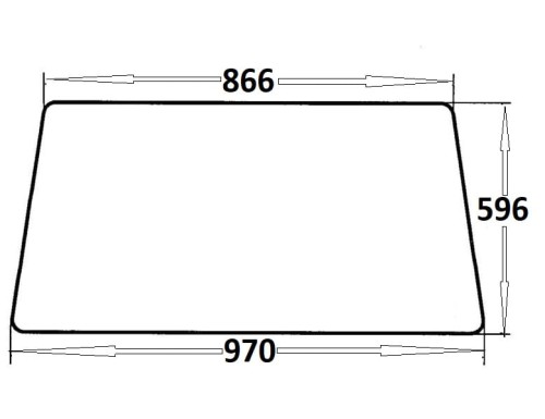Szyba tylna do ciągnika Massey Ferguson 1699452M2 (879)