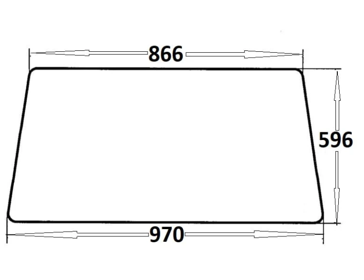 Szyba tylna do ciągnika Massey Ferguson 1699452M2 (879)