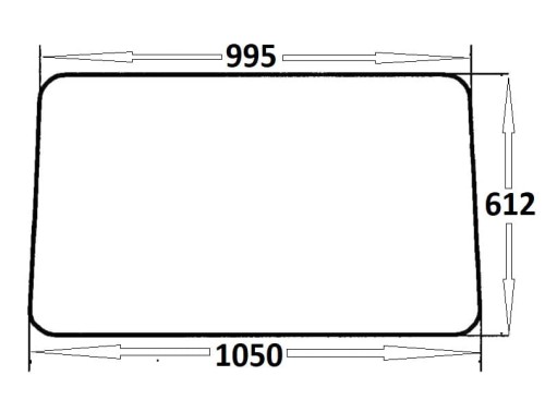 Szyba przednia do ciągnika Massey Ferguson (164)