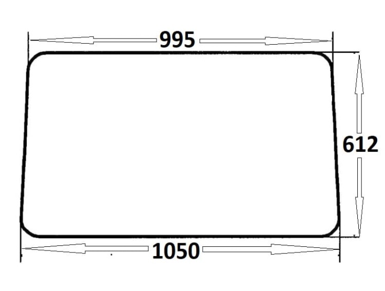 Szyba przednia do ciągnika Massey Ferguson (164)