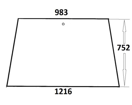 Szyba przednia do ciągnika Massey Ferguson, Ursus (375)