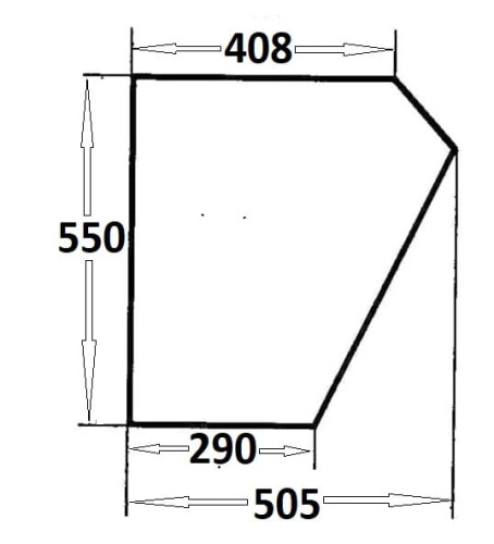 Szyba drzwi dolna lewa, prawa do ciągnika Massey Ferguson (392)