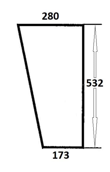 Szyba przednia dolna lewa, prawa do ciągnika Massey Ferguson, Ursus (386)