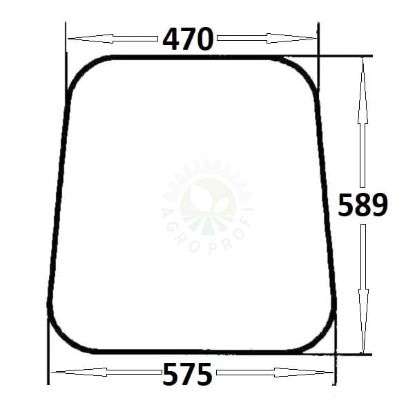Szyba tylna do ciągnika Massey Ferguson (314)