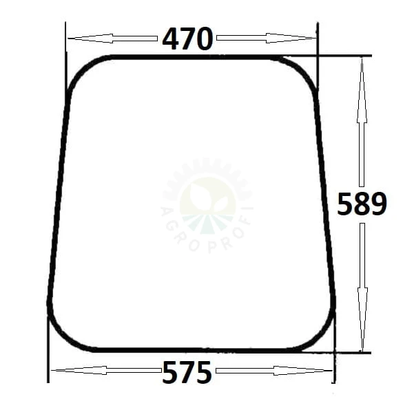 Szyba tylna do ciągnika Massey Ferguson (314)