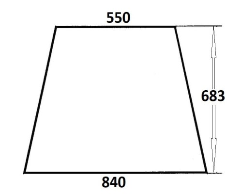 Szyba boczna lewa, prawa do ciągnika Massey Ferguson (372)
