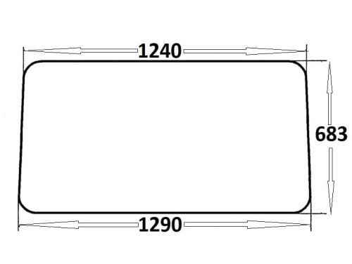 Szyba przednia do ciągnika Massey Ferguson (241)