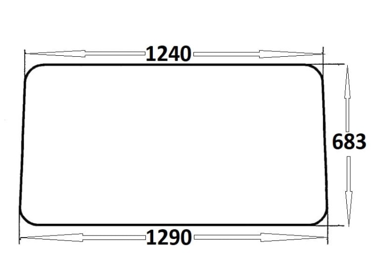 Szyba przednia do ciągnika Massey Ferguson (241)