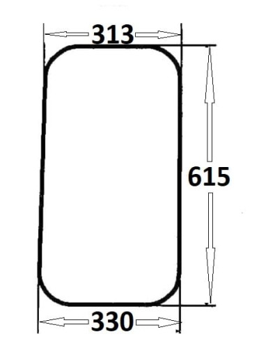 Szyba przednia dolna lewa, prawa do ciągnika Massey Ferguson (246)
