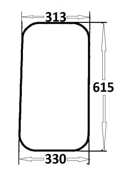 Szyba przednia dolna lewa, prawa do ciągnika Massey Ferguson (246)