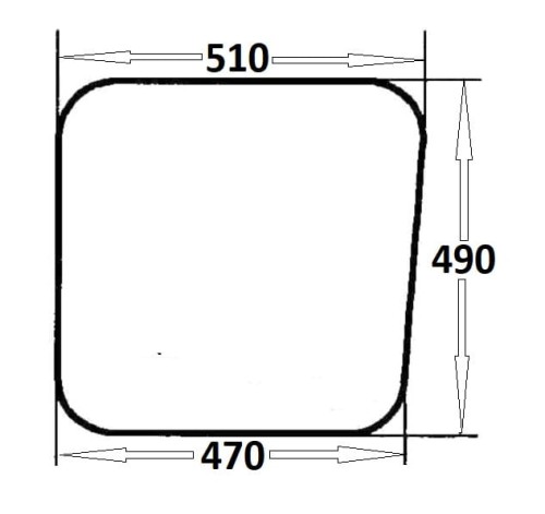 Szyba drzwi dolna lewa, prawa do ciągnika Massey Ferguson (245)