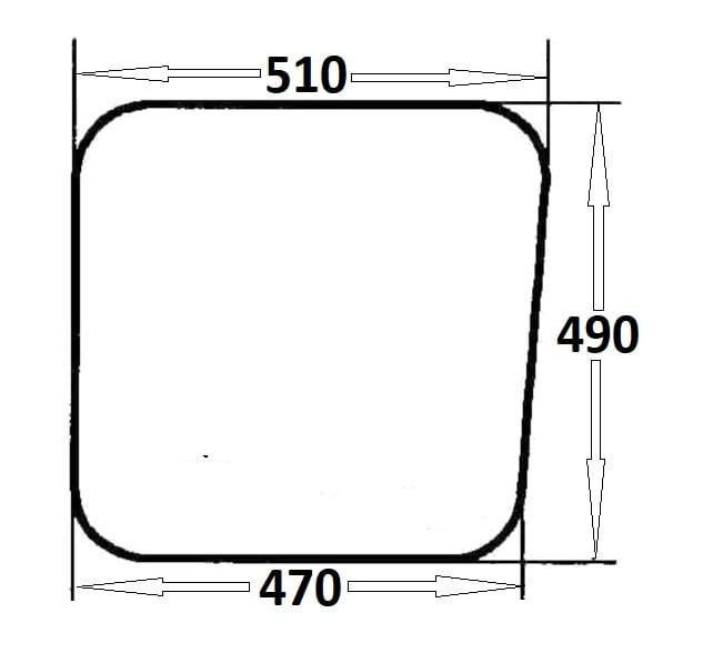 Szyba drzwi dolna lewa, prawa do ciągnika Massey Ferguson (245)
