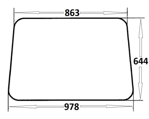 Szyba boczna lewa, prawa do ciągnika Massey Ferguson (242)