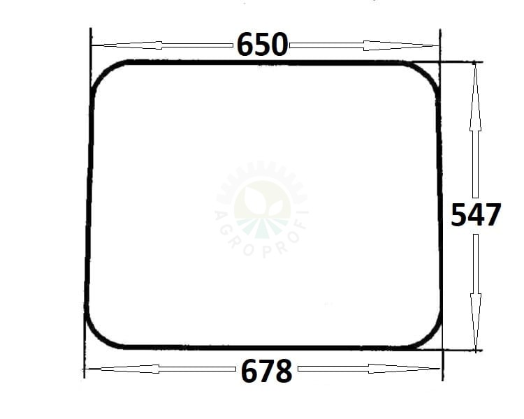 Szyba tylna do ciągnika Massey Ferguson (243)