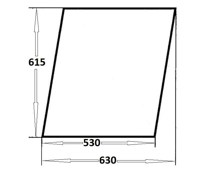 Szyba drzwi górna lewa, prawa do ciągnika Massey Ferguson (174)