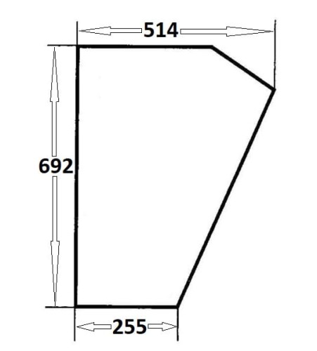 Szyba drzwi dolna lewa, prawa do ciągnika Massey Ferguson (173)
