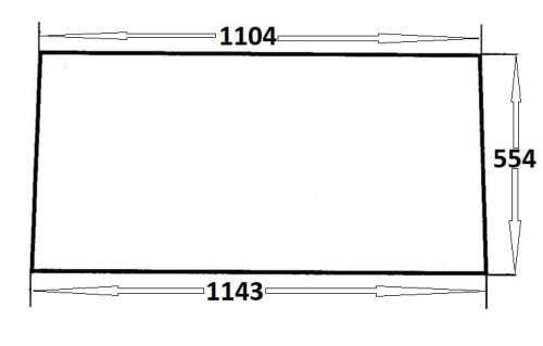 Szyba tylna do ciągnika Massey Ferguson, Ursus (176)
