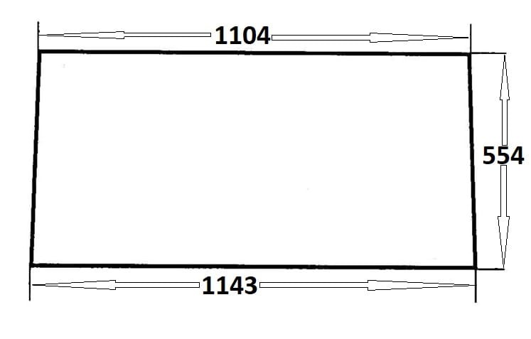 Szyba tylna do ciągnika Massey Ferguson, Ursus (176)