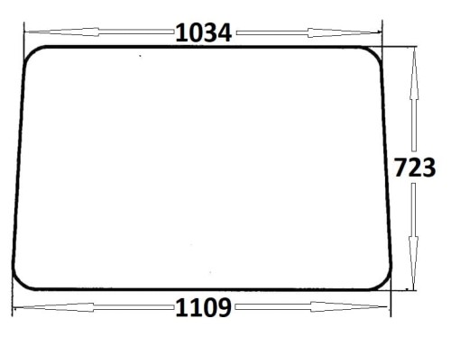 Szyba przednia do ciągnika Massey Ferguson (114)