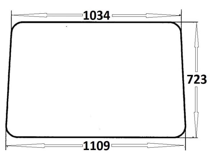 Szyba przednia do ciągnika Massey Ferguson (114)