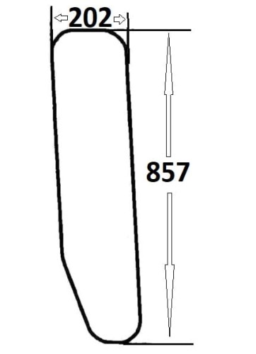 Szyba przednia dolna prawa do ciągnika Massey Ferguson (110)