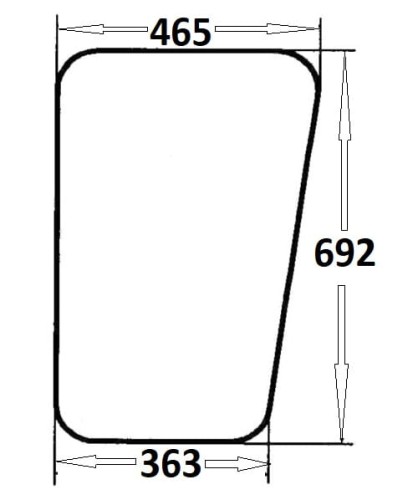 Szyba drzwi dolna lewa, prawa do ciągnika Massey Ferguson (109)