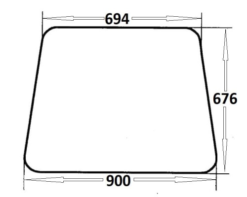 Szyba boczna lewa, prawa do ciągnika Massey Ferguson (112)