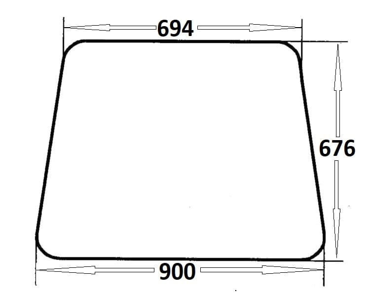 Szyba boczna lewa, prawa do ciągnika Massey Ferguson (112)