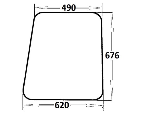 Szyba boczna lewa, prawa do ciągnika Massey Ferguson (112a)