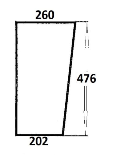 Szyba przednia dolna lewa do ciągnika Massey Ferguson (036)